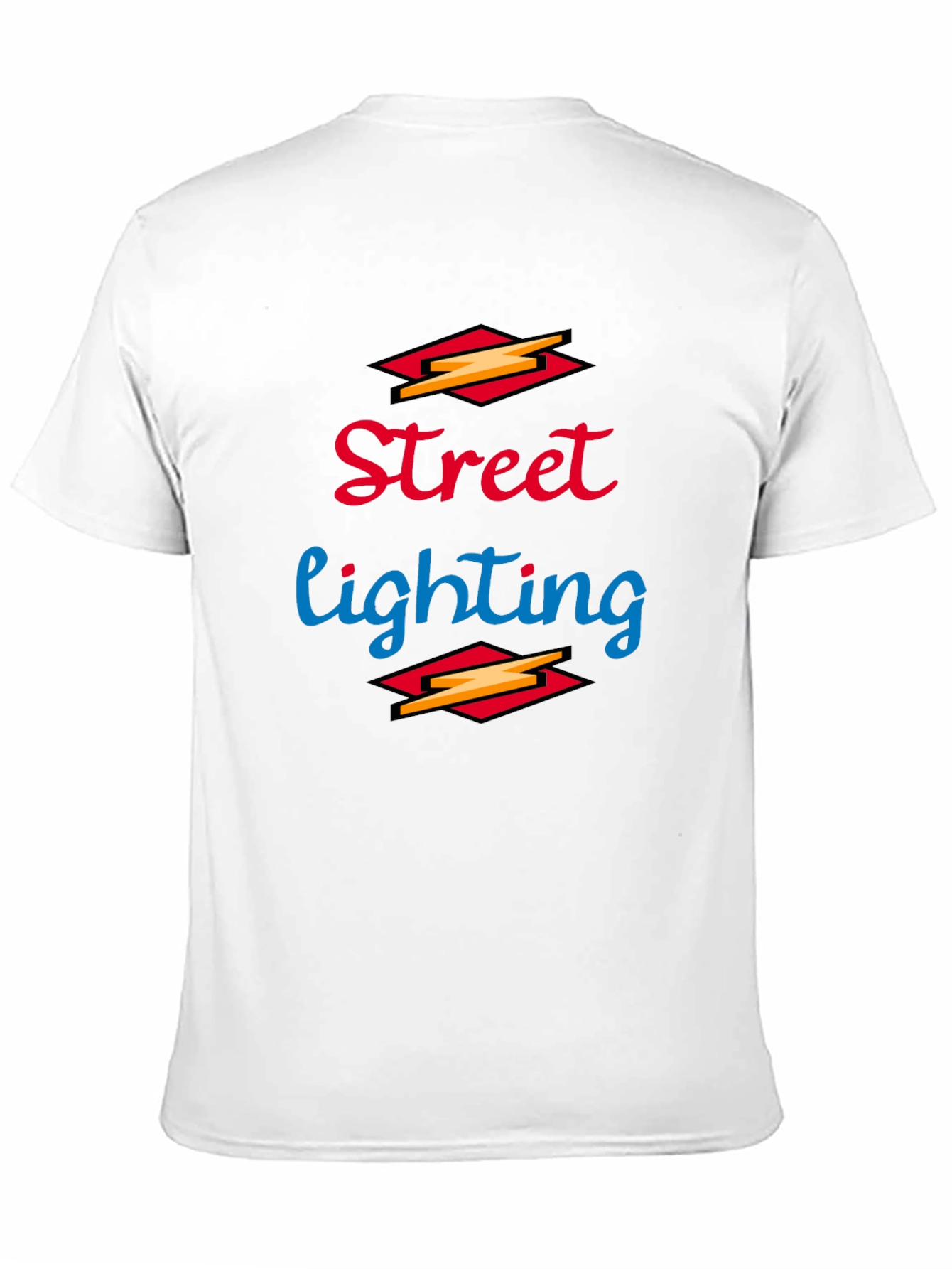 Street Lighting Graphic Tee - Black Cotton Shirt