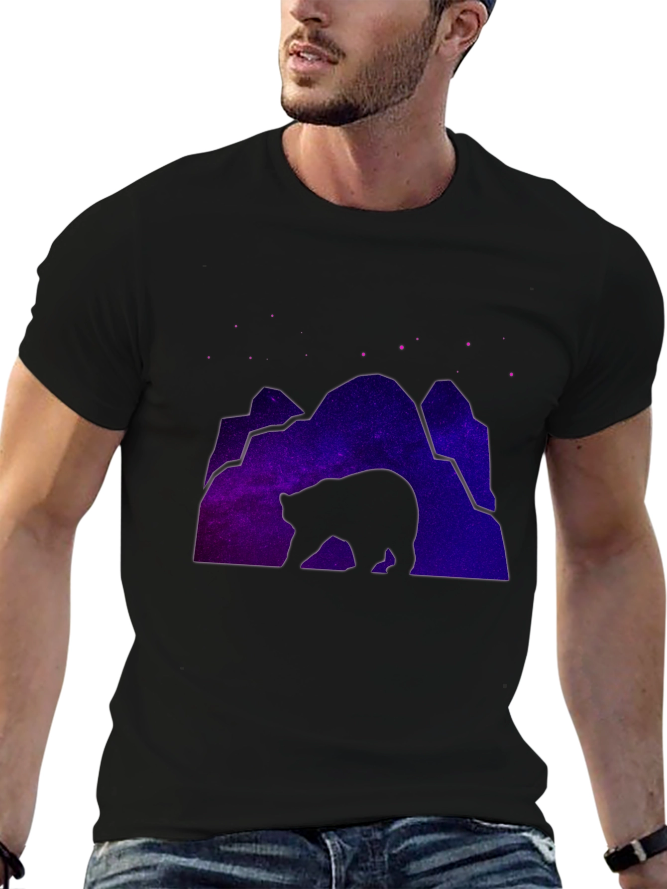 Cosmic Bear Black T-Shirt