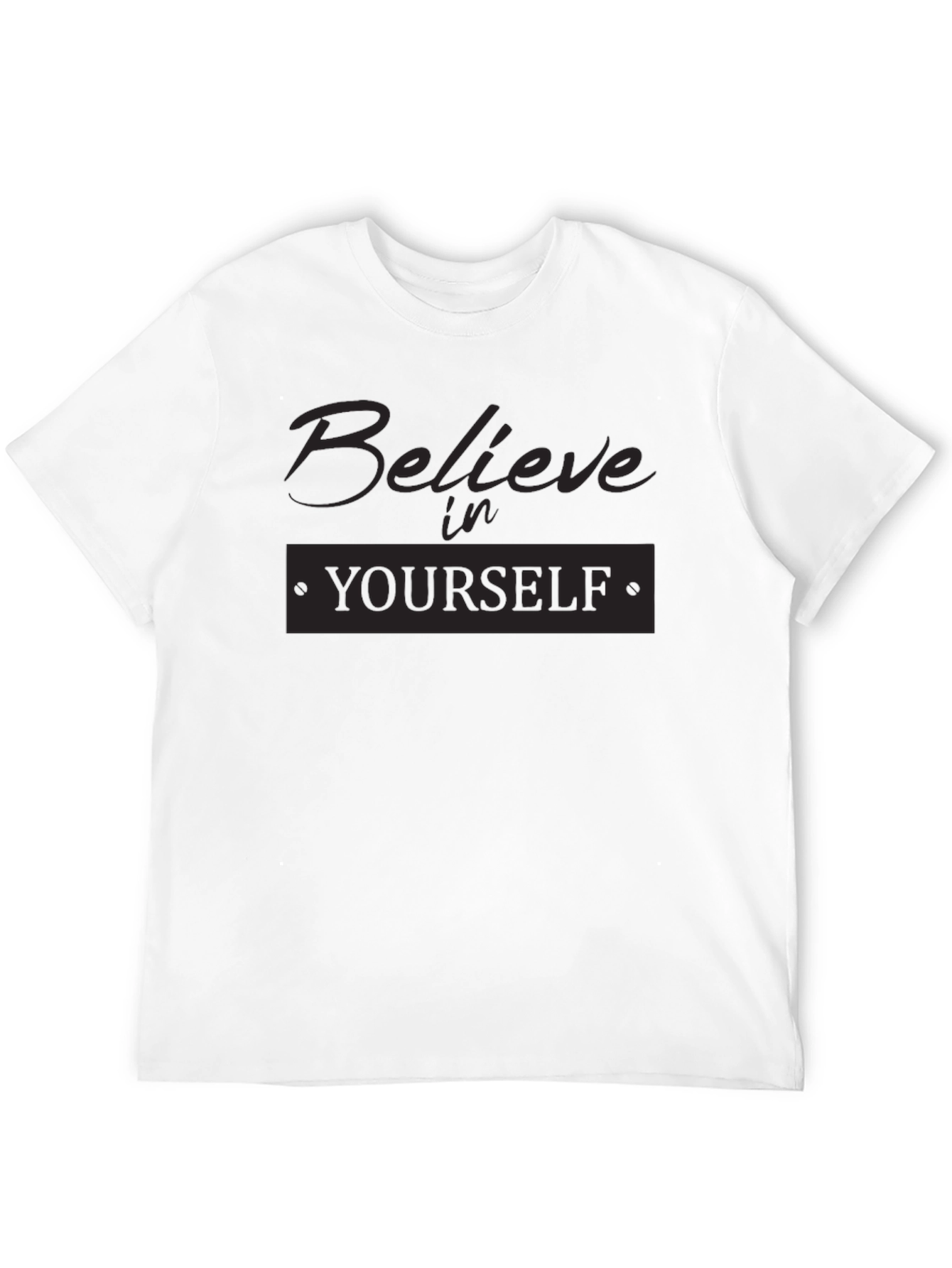 Believe in Yourself Graphic Tee - Black Cotton T-Shirt