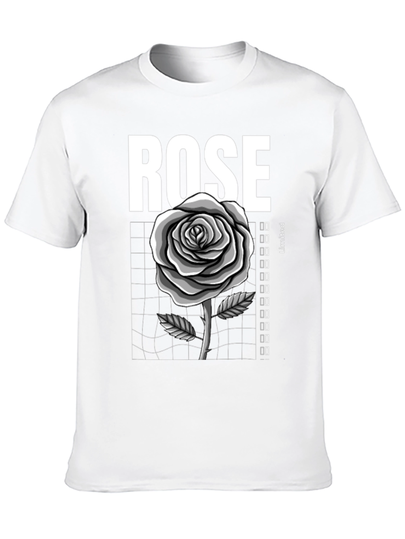 Rose Graphic Tee - Stylish Black T-Shirt