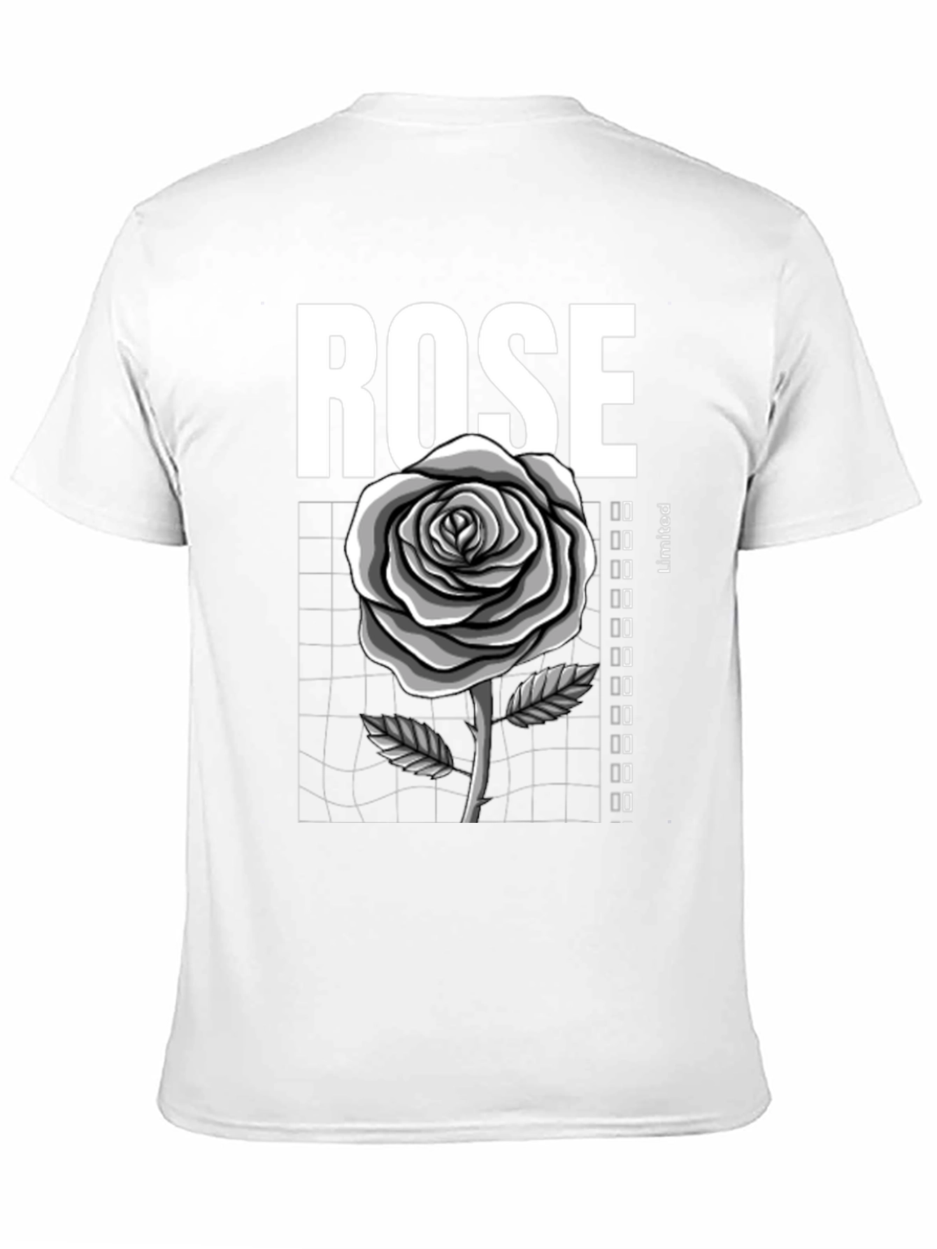 Rose Graphic Tee - Stylish Black T-Shirt