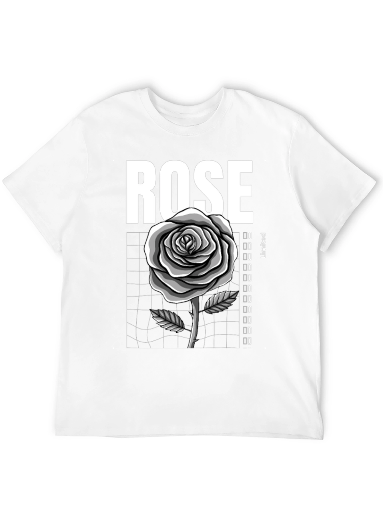 Rose Graphic Tee - Stylish Black T-Shirt