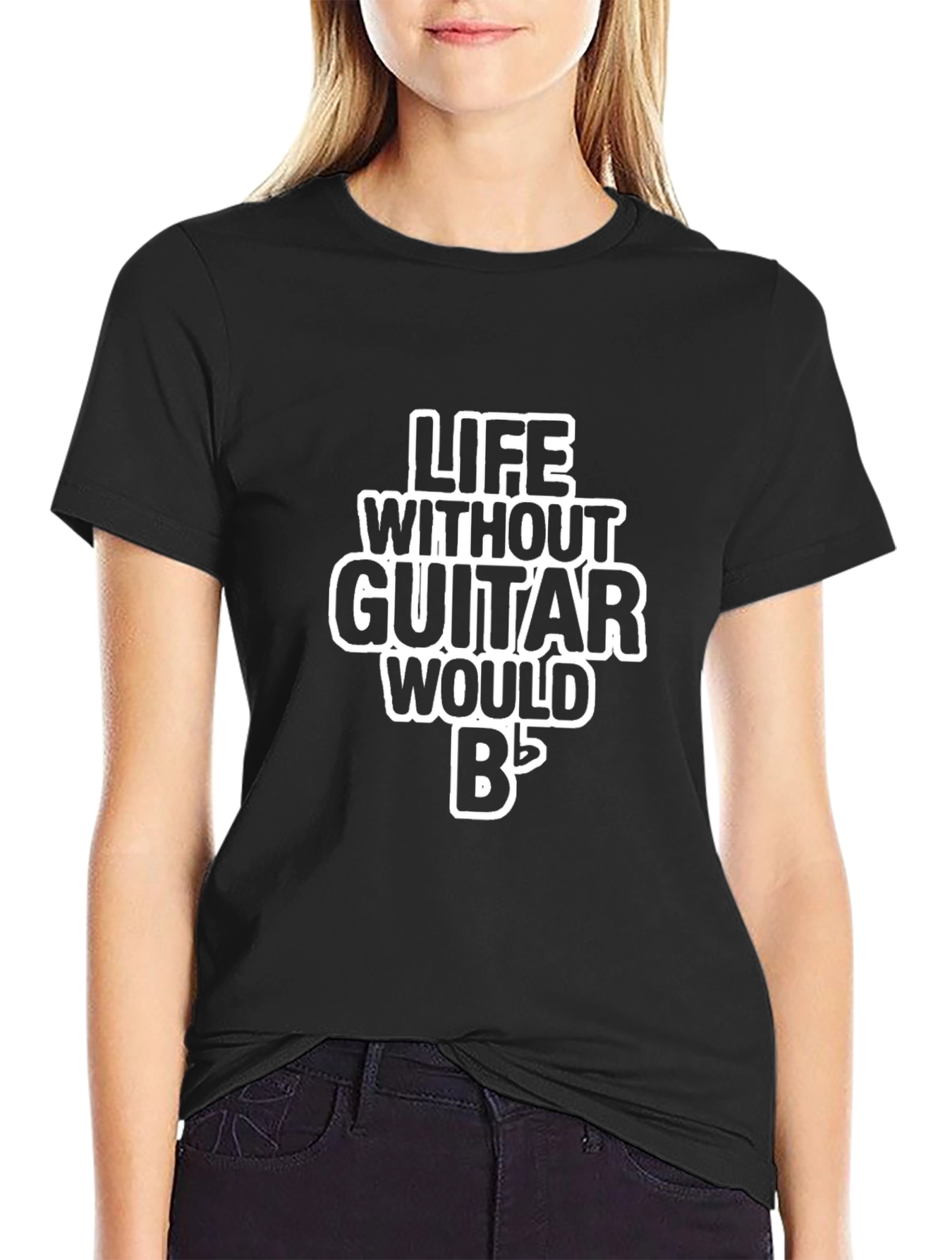 Life Without Guitar B Flat Funny Musician T-Shirt