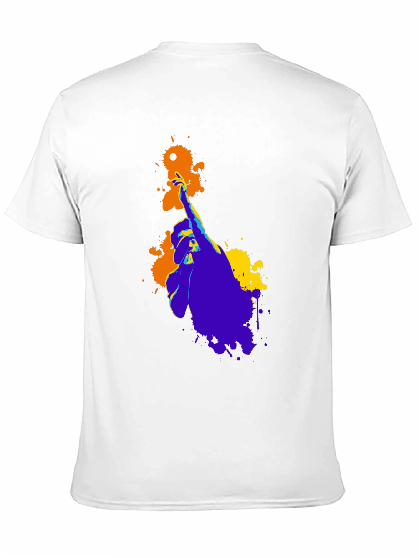 Abstract Hand Graphic Print Black T-Shirt