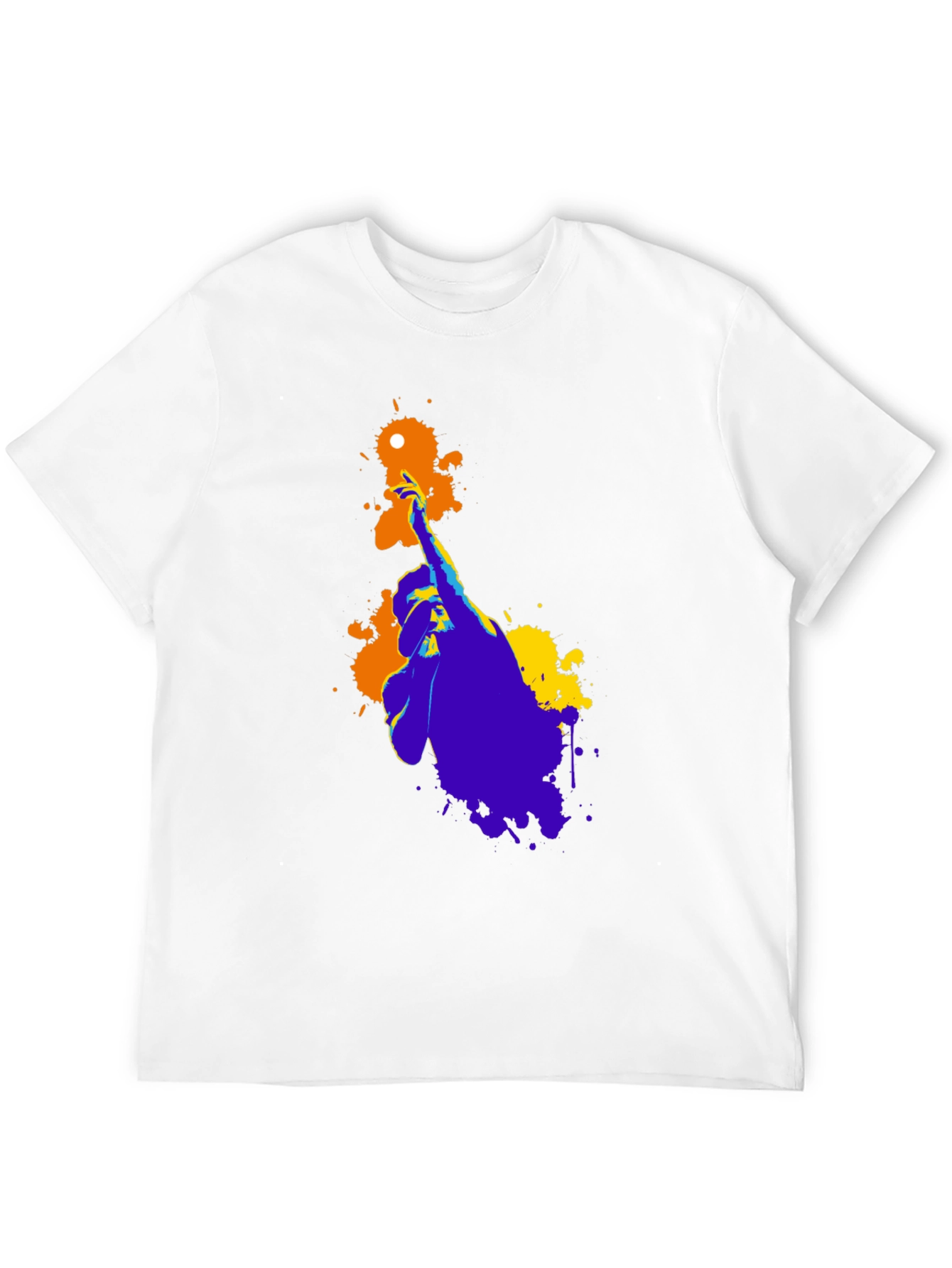 Abstract Hand Graphic Print Black T-Shirt