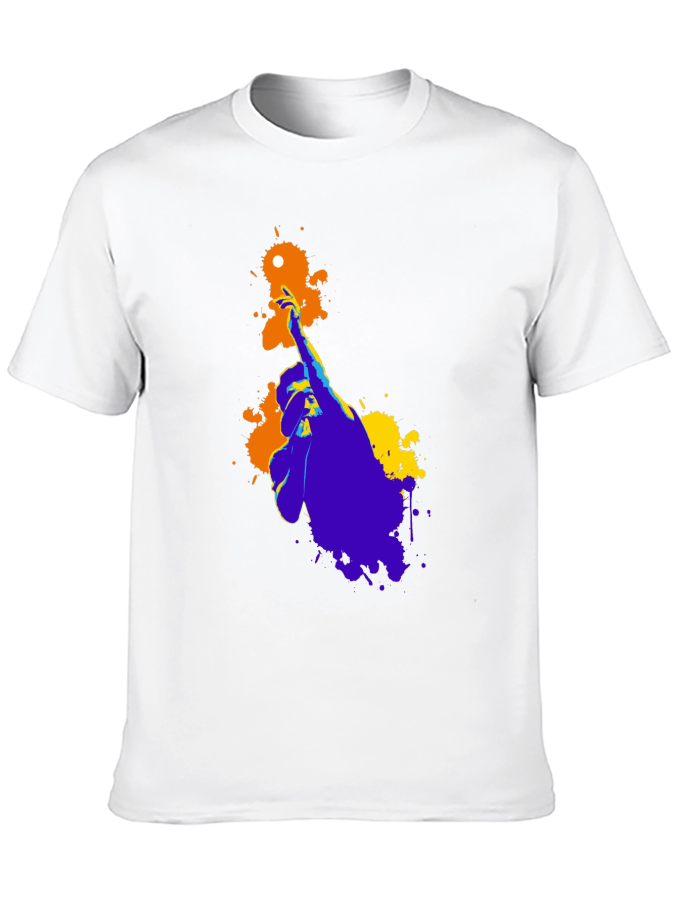 Abstract Hand Graphic Print Black T-Shirt