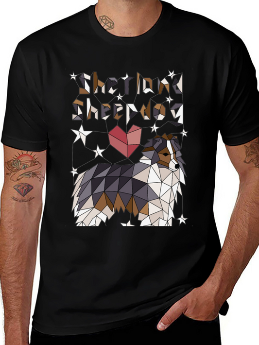 Shetland Sheepdog Geometric T-Shirt