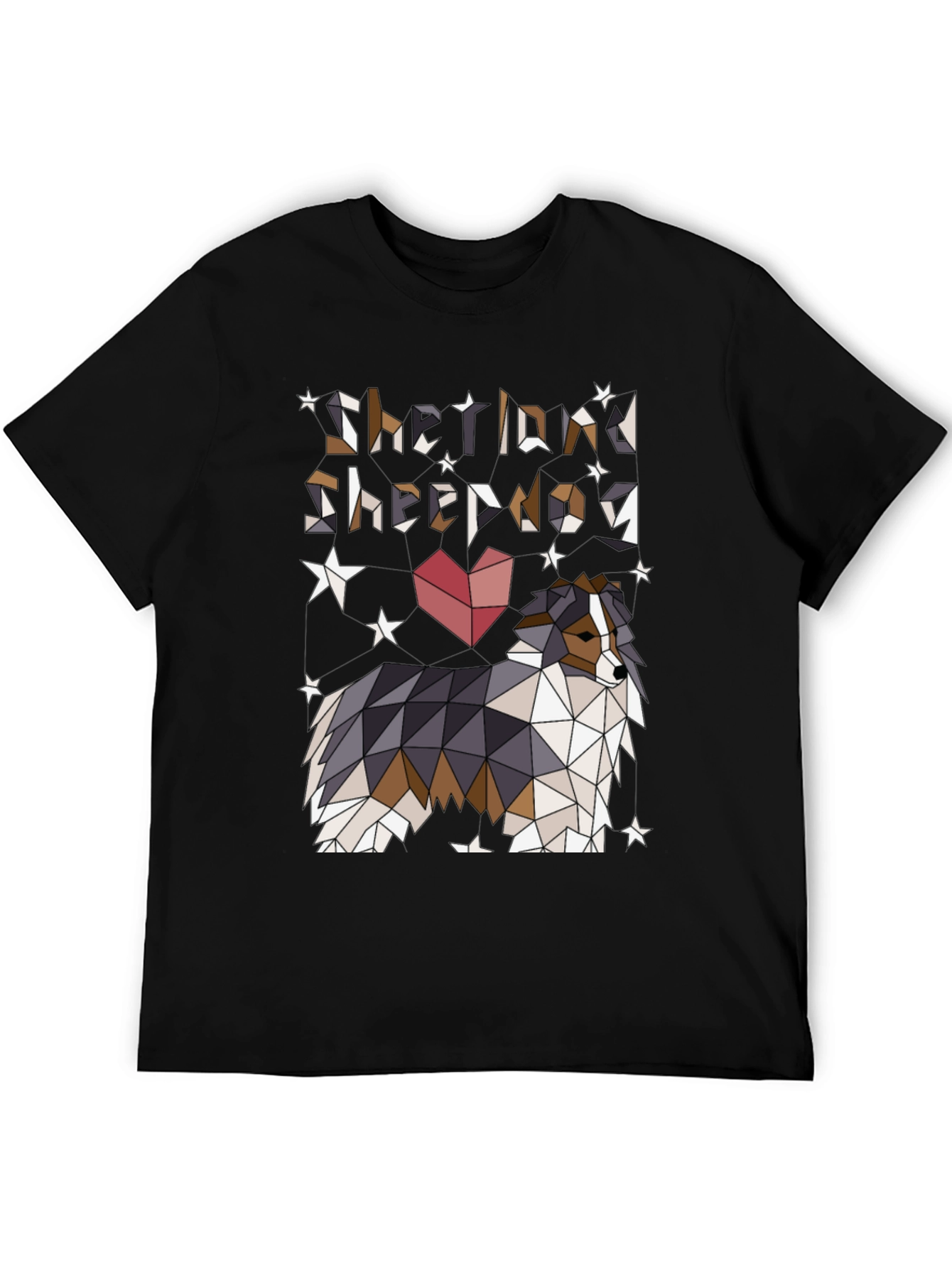 Shetland Sheepdog Geometric T-Shirt