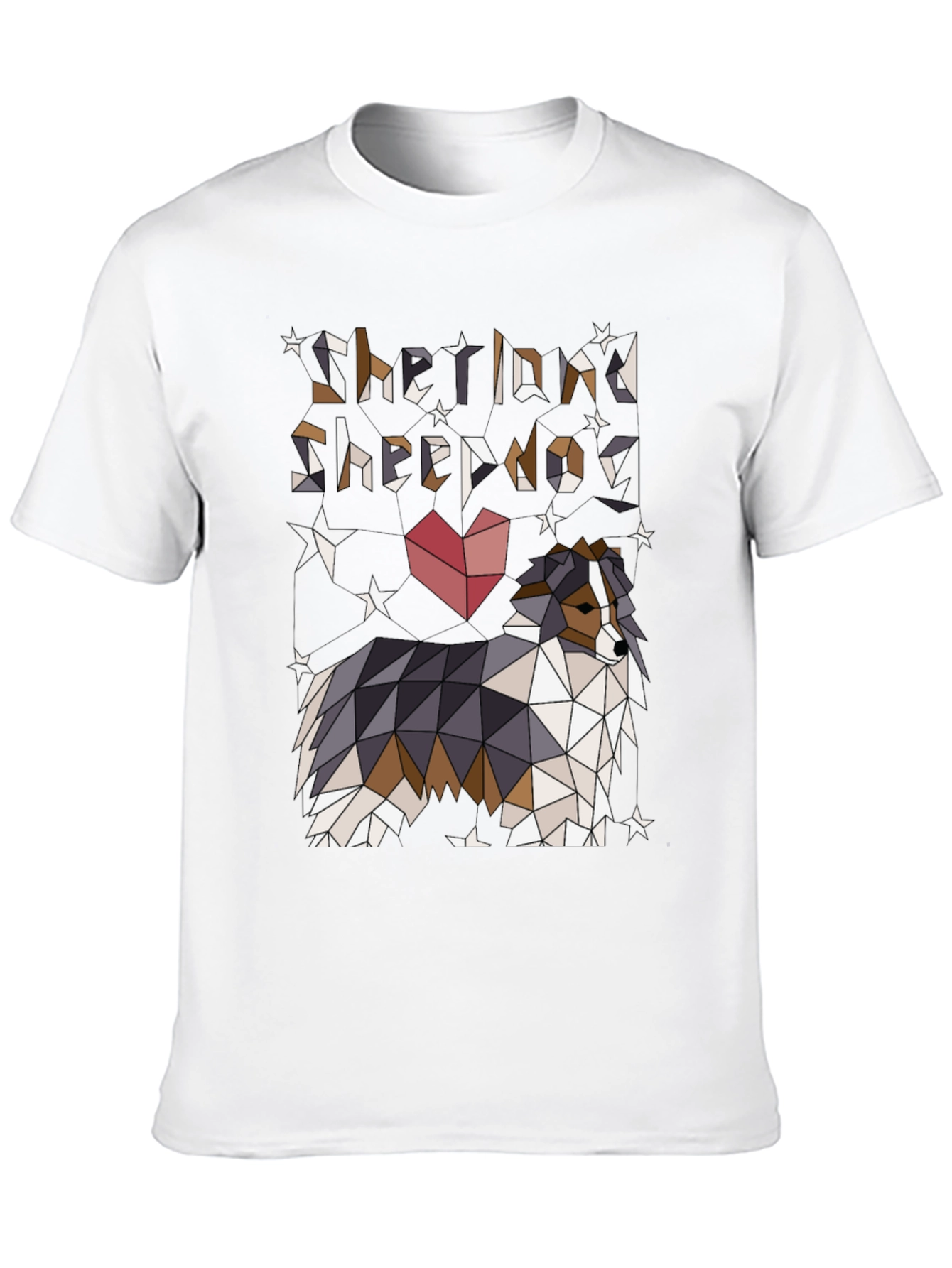 Shetland Sheepdog Geometric T-Shirt
