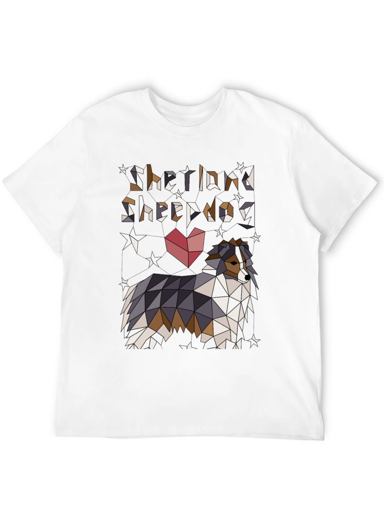 Shetland Sheepdog Geometric T-Shirt