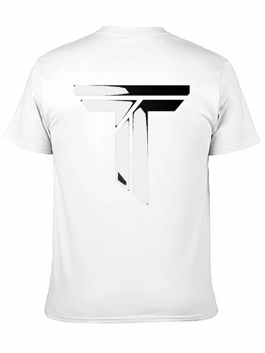 Modern Black T-Shirt with Geometric T Design