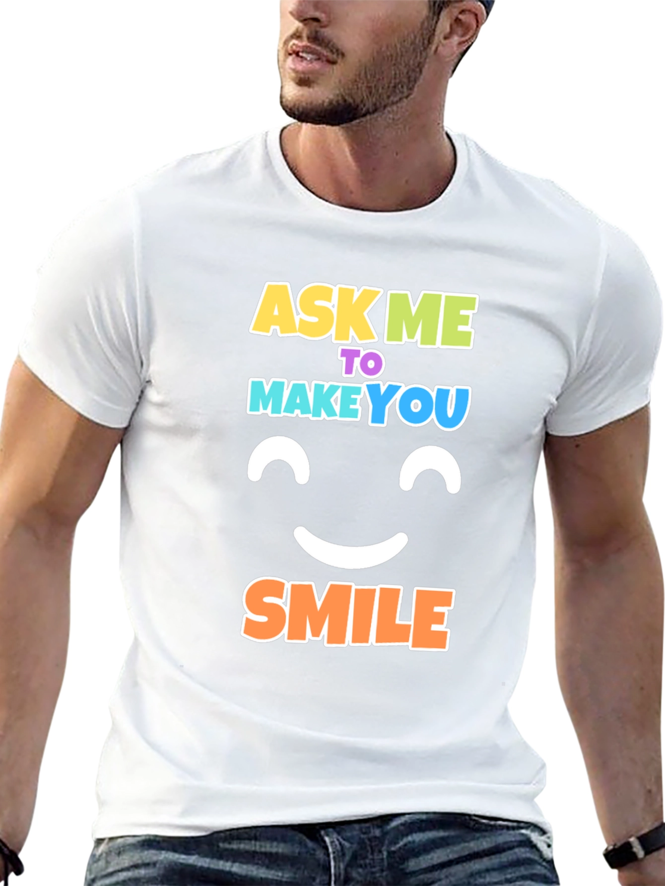 Ask Me to Make You Smile Black T-Shirt
