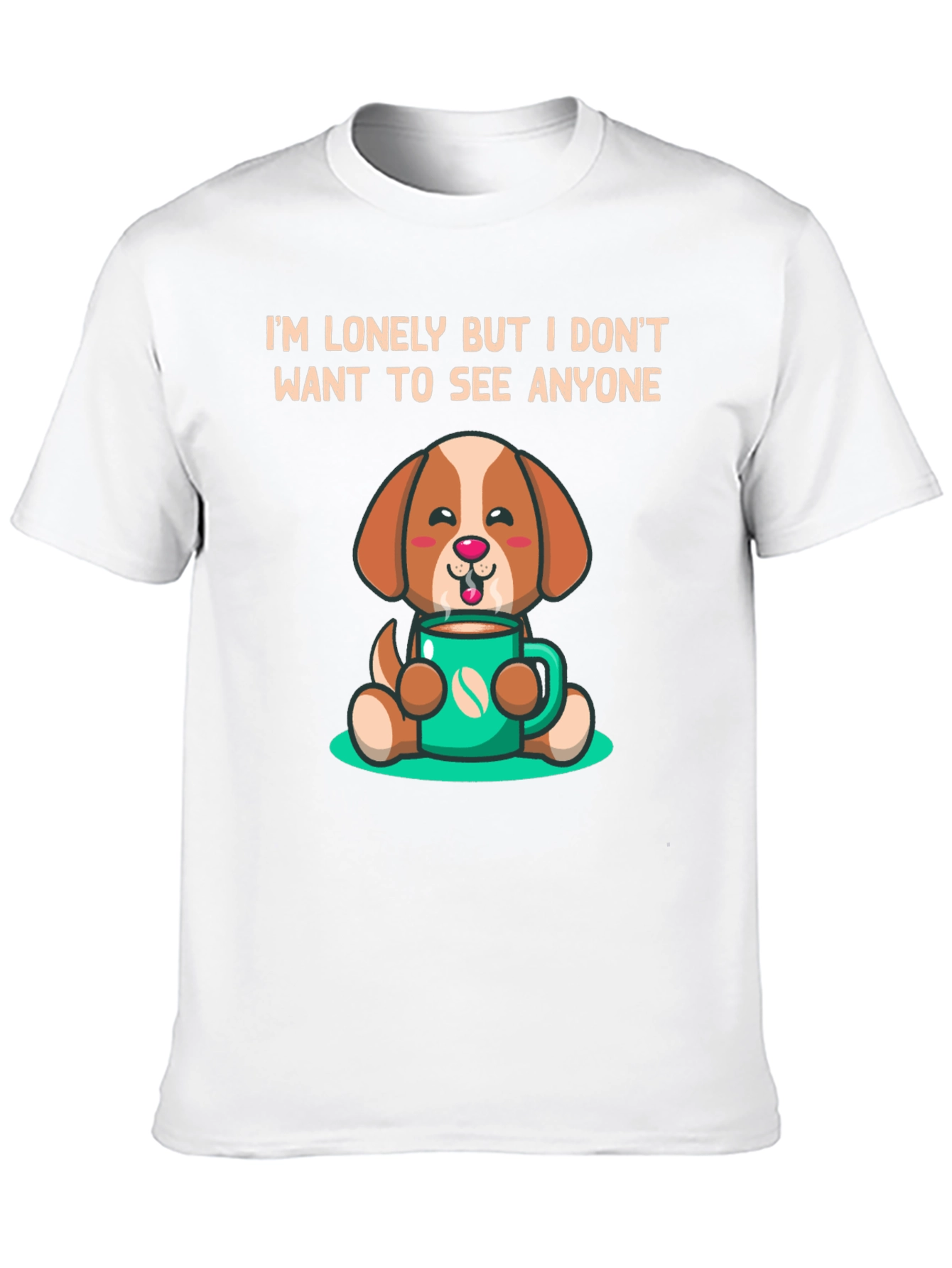 Lonely Dog Cartoon T-Shirt