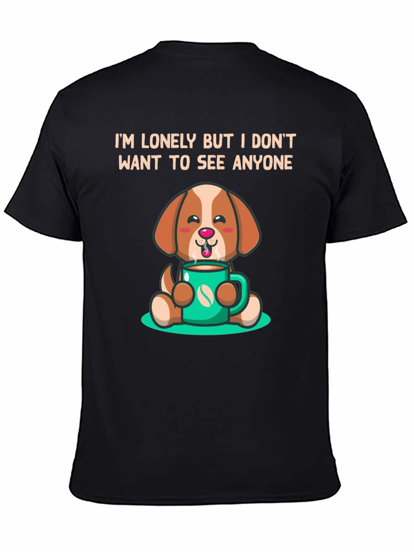 Lonely Dog Cartoon T-Shirt