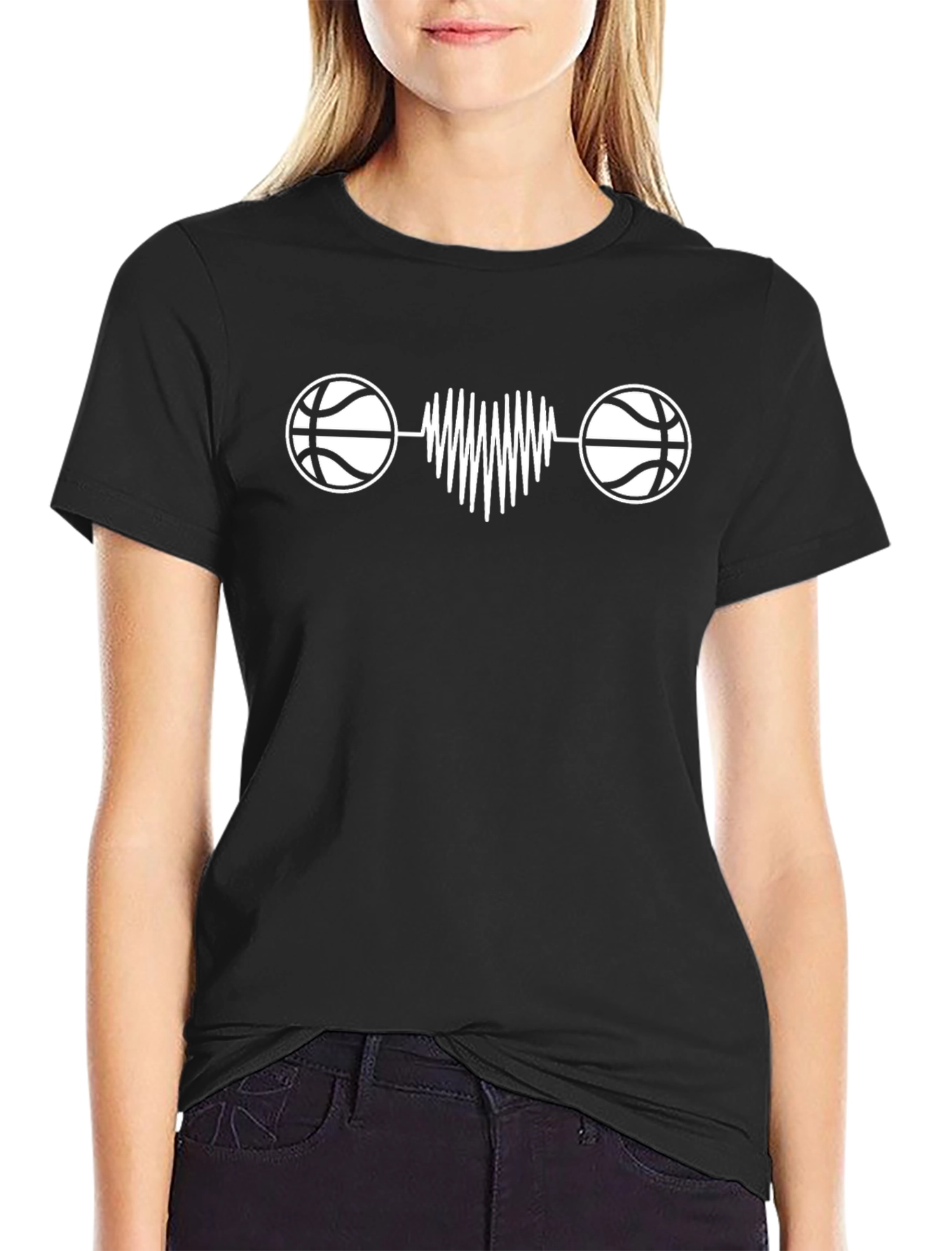Basketball Heartbeat Graphic Tee