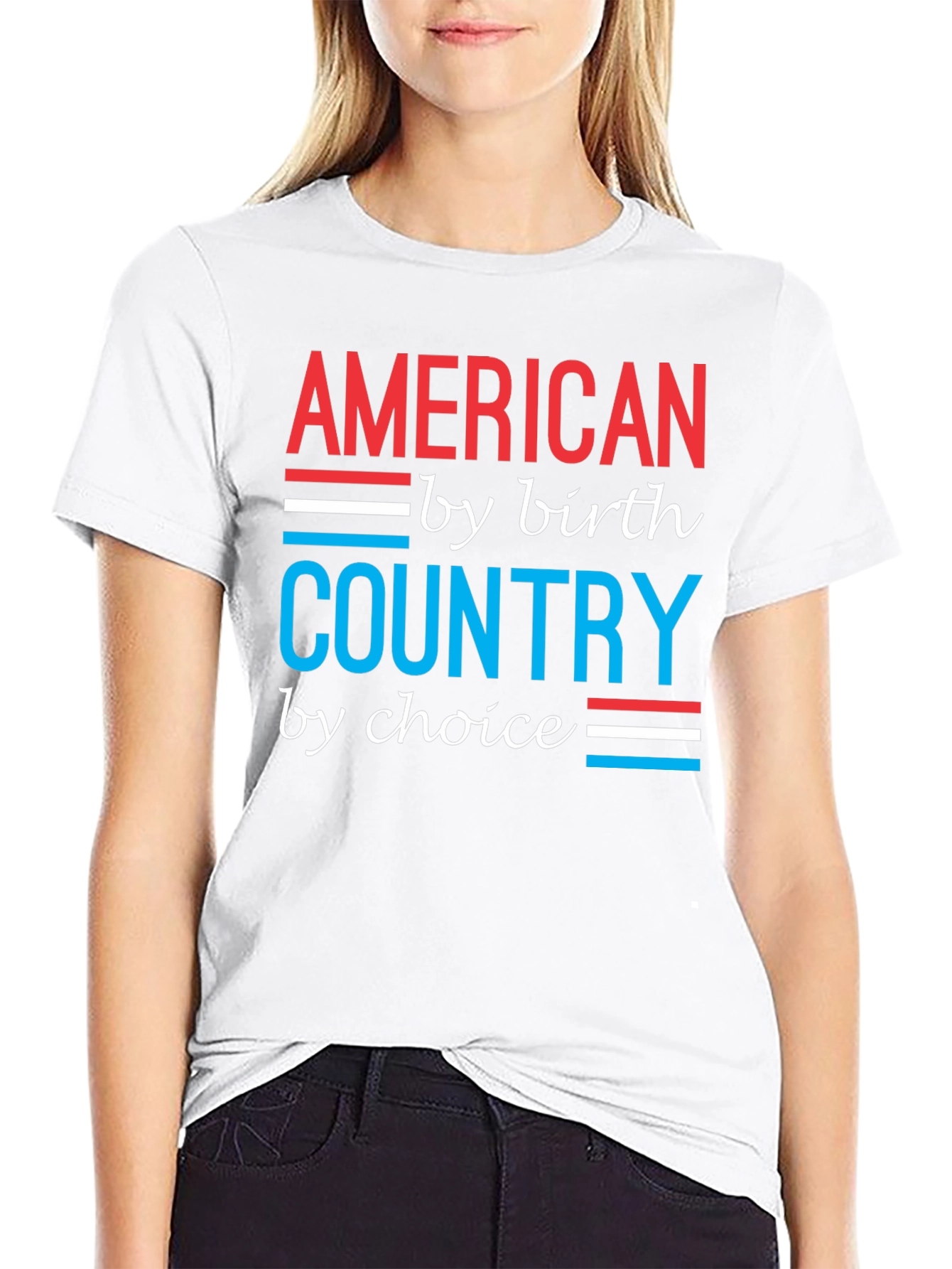 American by Birth Country by Choice Graphic T-Shirt