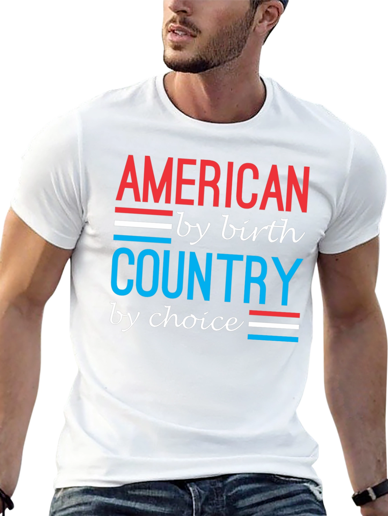 American by Birth Country by Choice Graphic T-Shirt