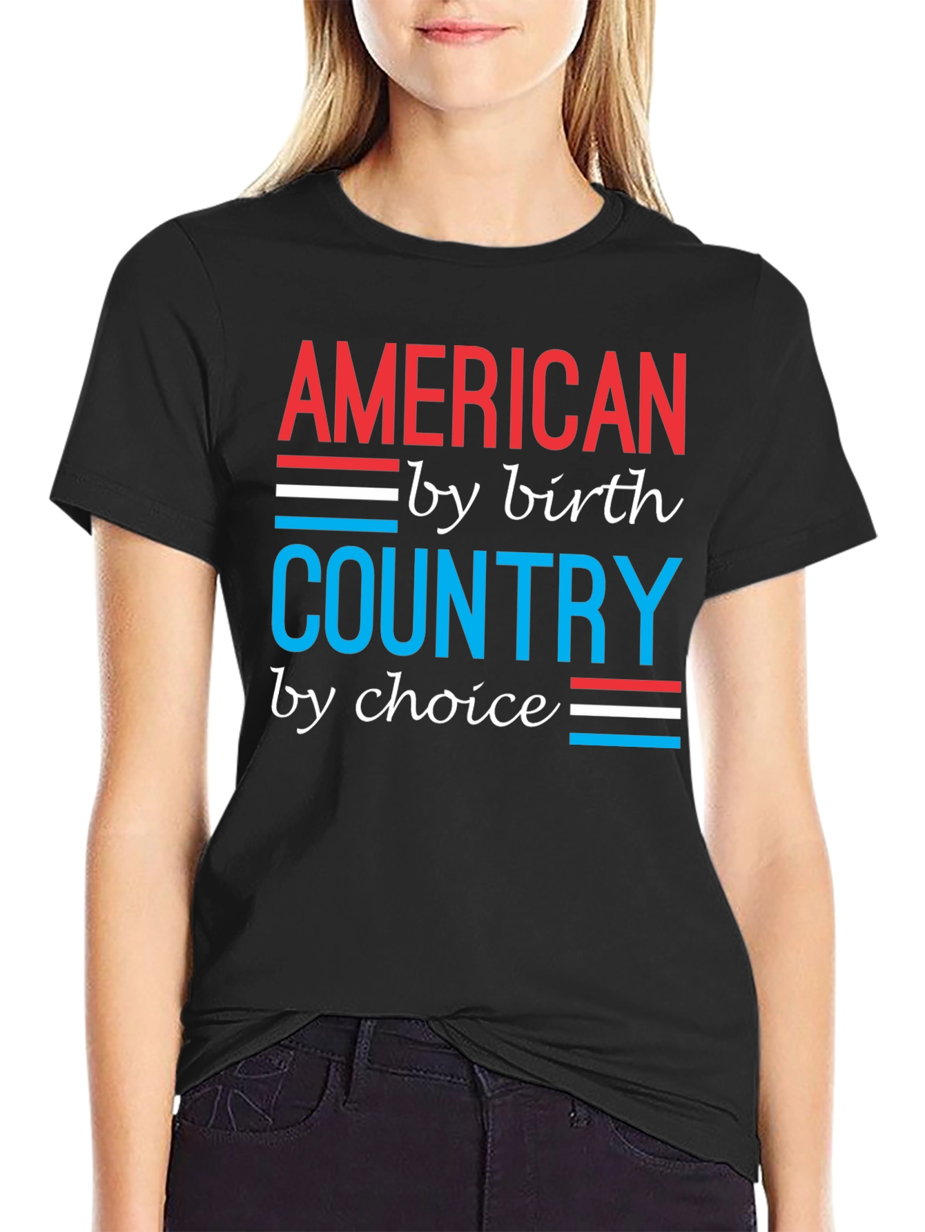 American by Birth Country by Choice Graphic T-Shirt