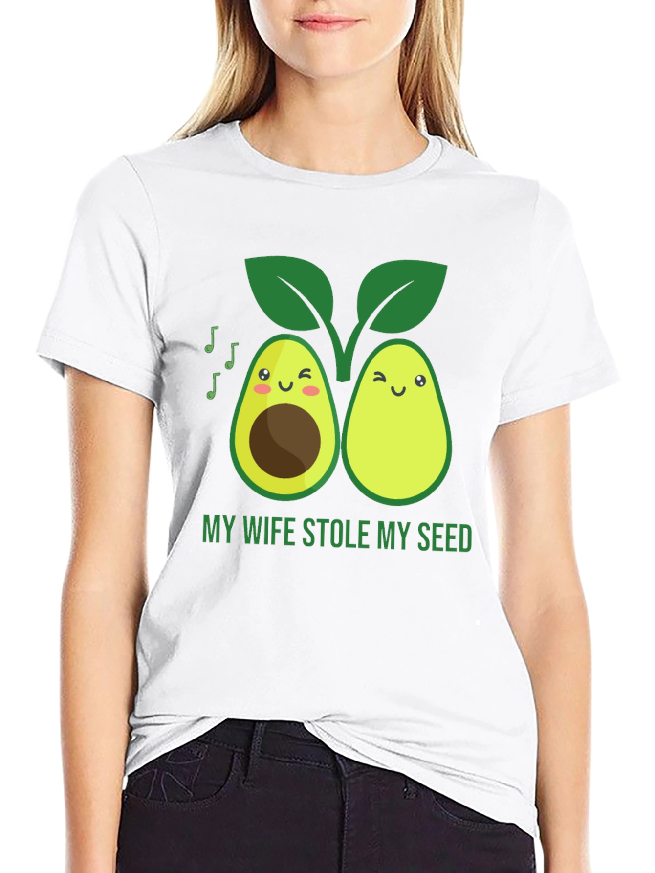 Funny Avocado Graphic T-Shirt - Stole My Seed