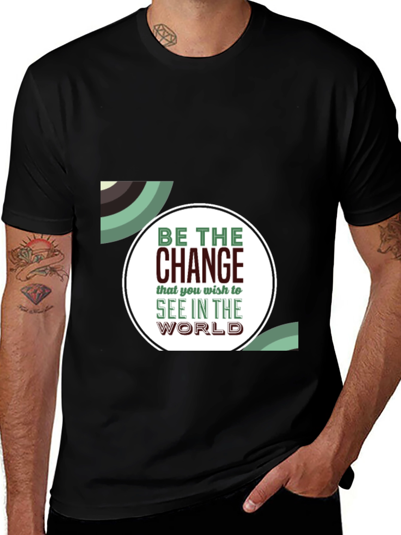 Be The Change Graphic Tee - Inspiring Black T-Shirt