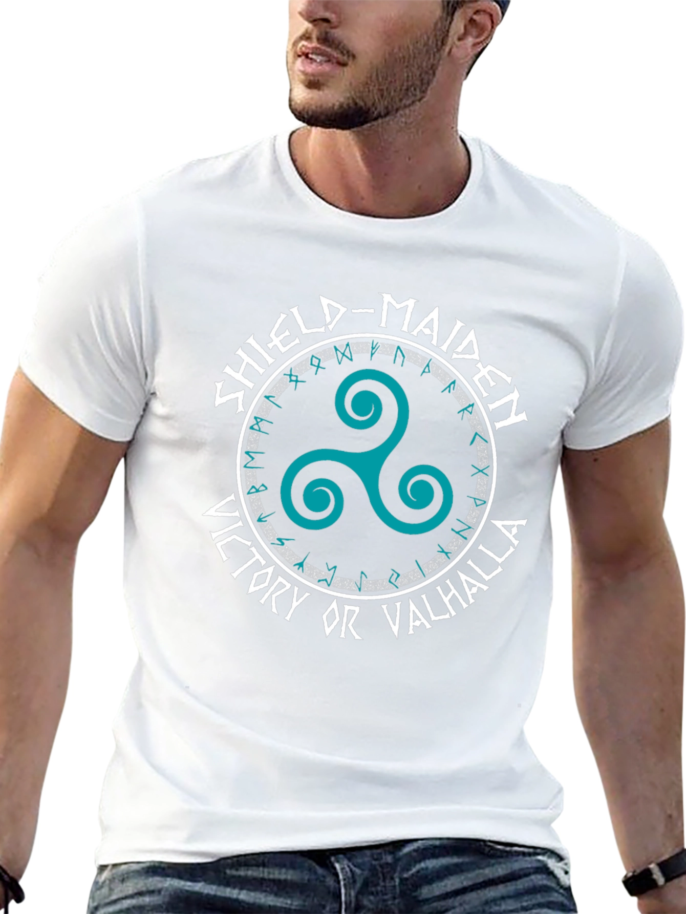 Shield-Maiden Viking T-Shirt: Victory or Valhalla Design