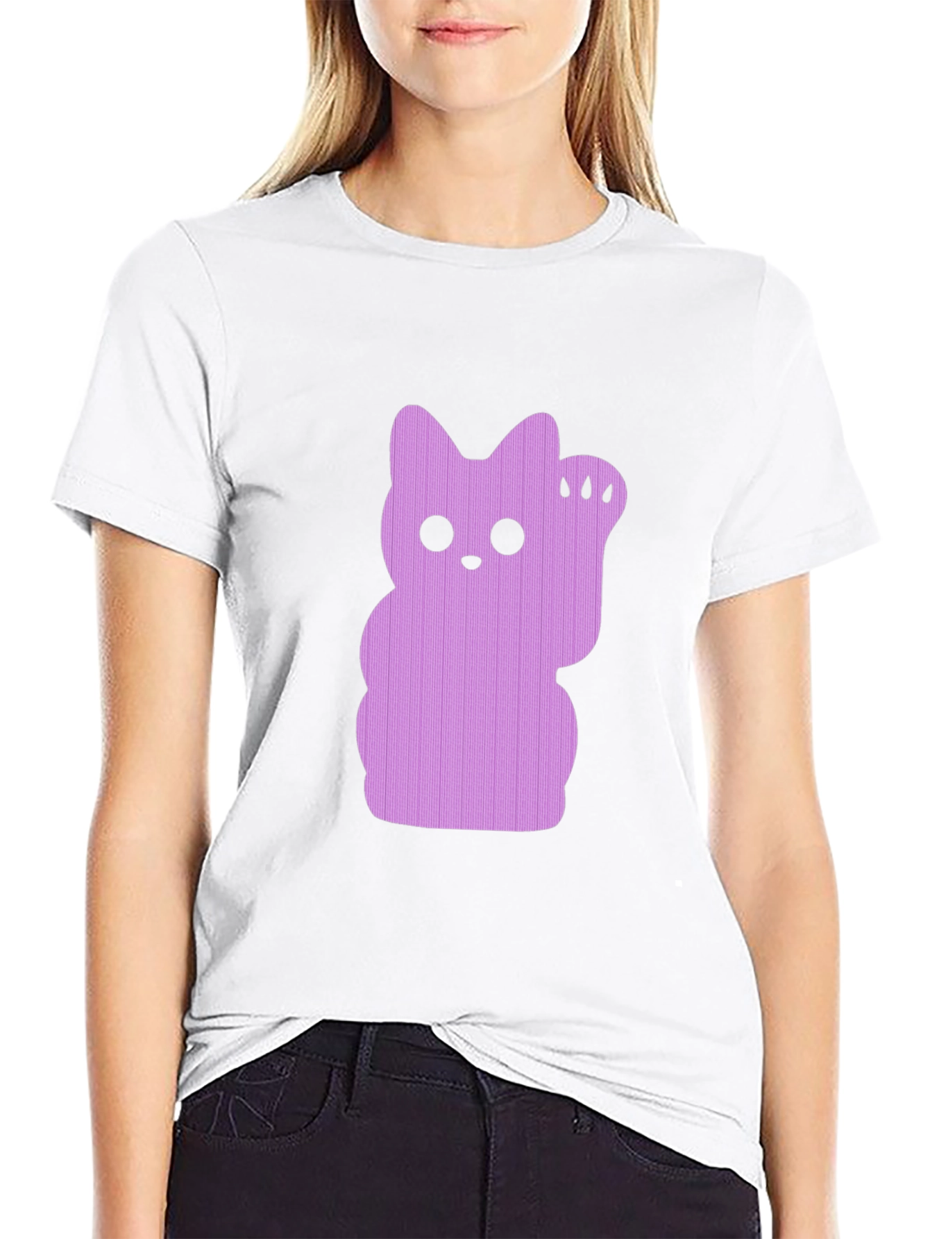 Lucky Cat Graphic Tee - Black