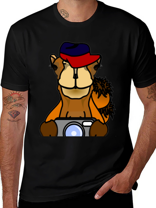 Camel Photographer Graphic T-Shirt