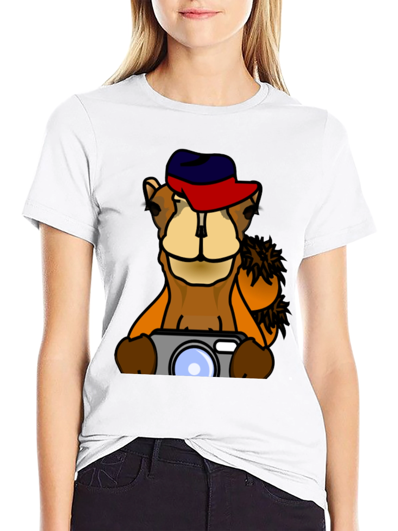 Camel Photographer Graphic T-Shirt