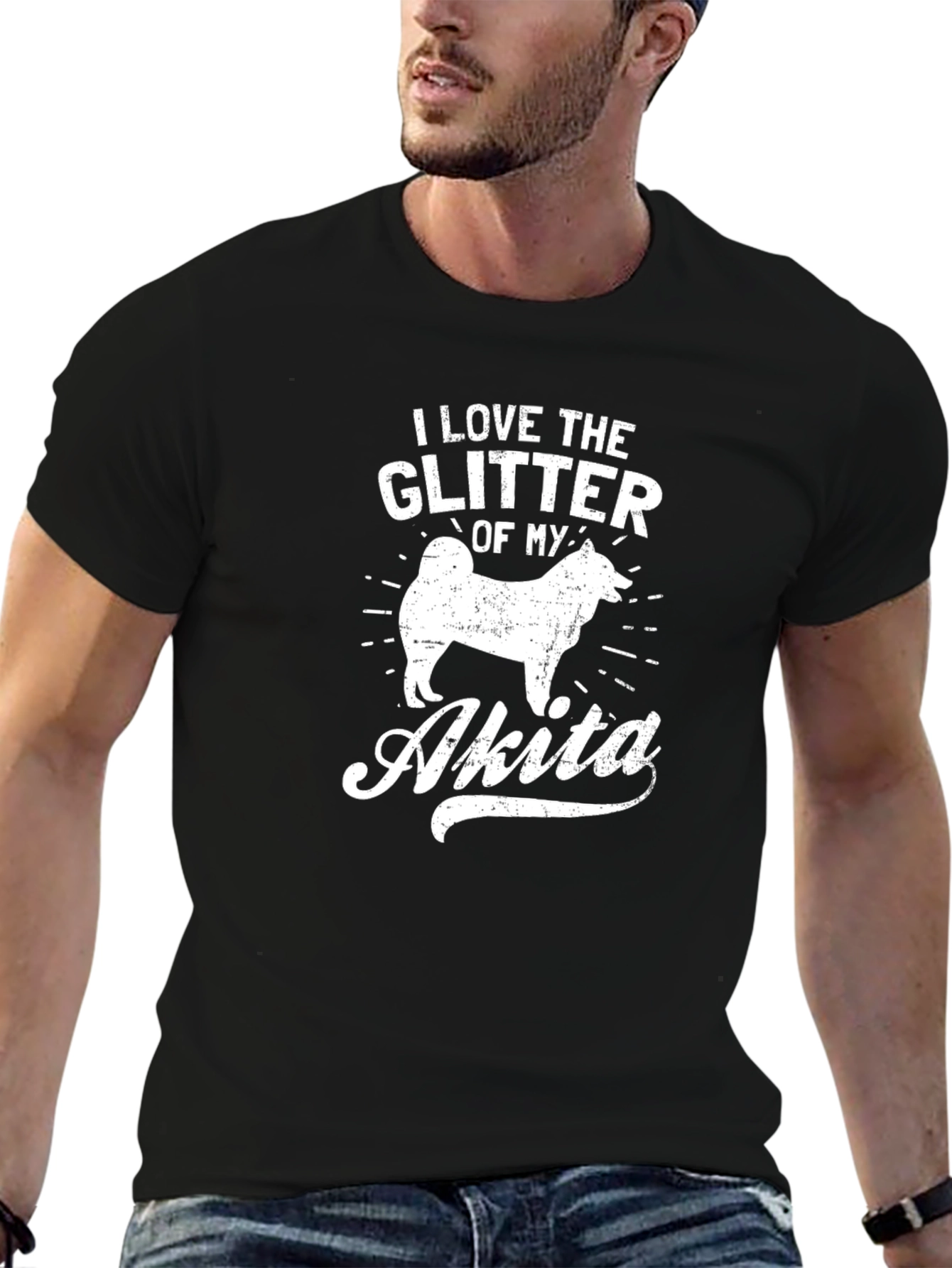 I Love The Glitter of My Akita T-Shirt