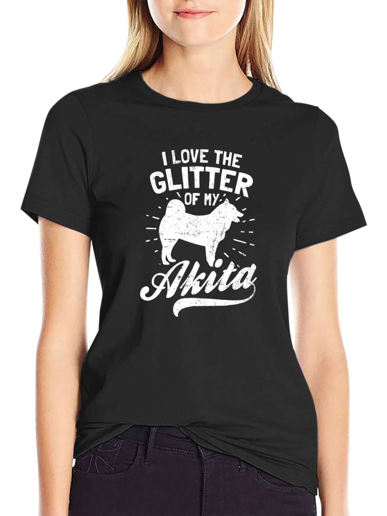 I Love The Glitter of My Akita T-Shirt