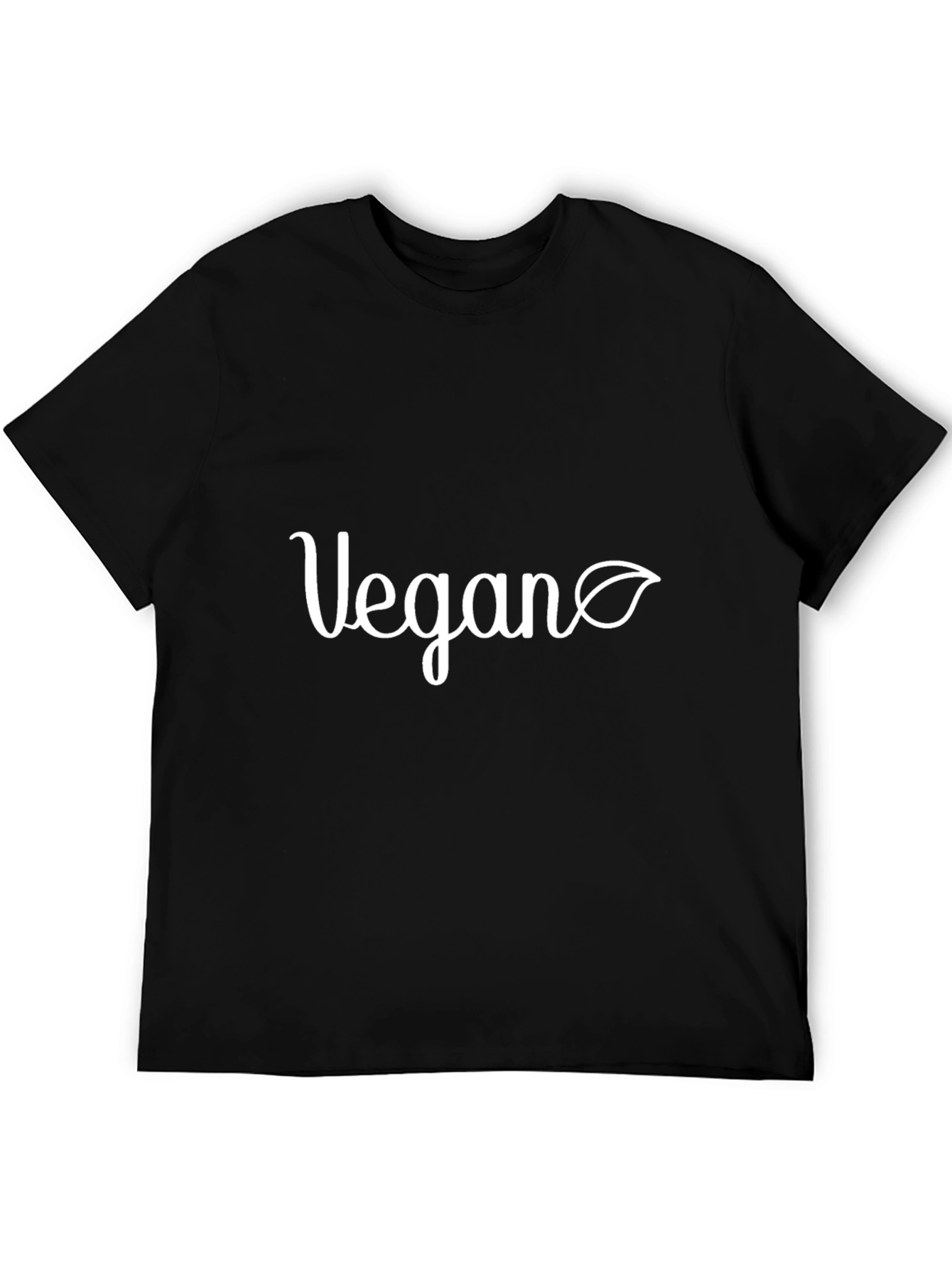Vegan Graphic Tee - Black Cotton T-Shirt