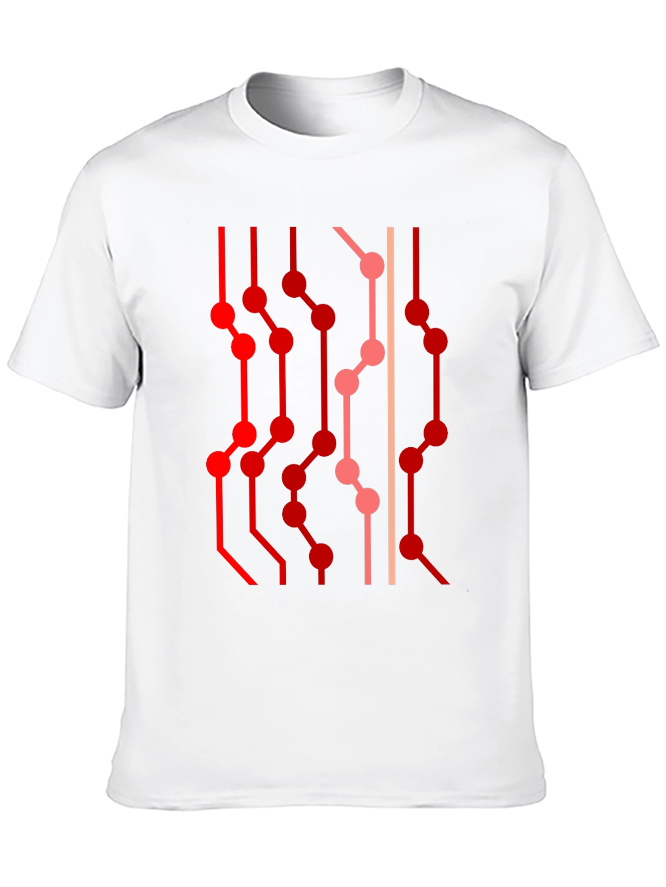 Abstract Circuit Board Graphic Tee - Black