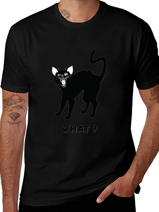 Black Cat Graphic Tee - WHAT? Design