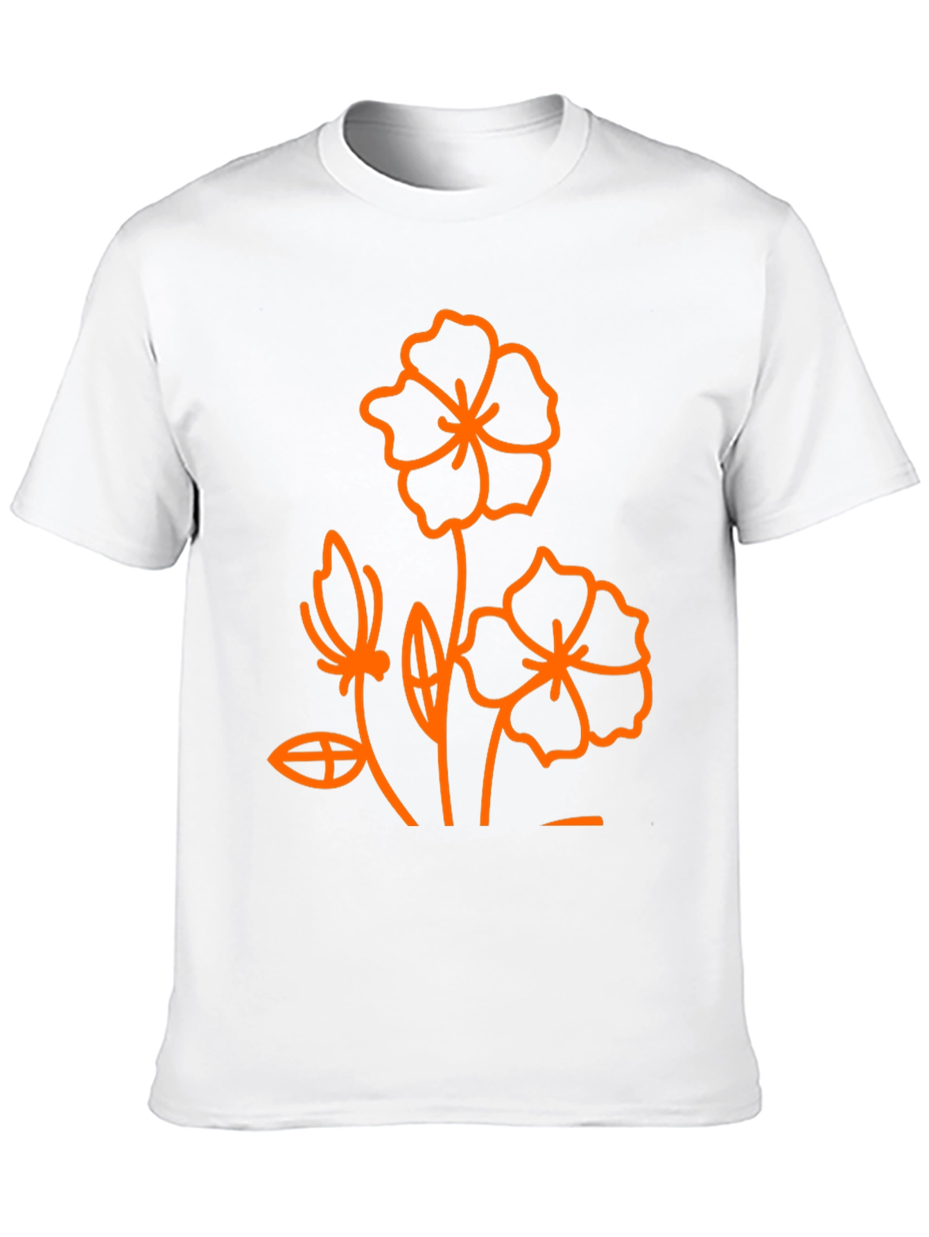 Floral Print Black T-Shirt - Modern Style