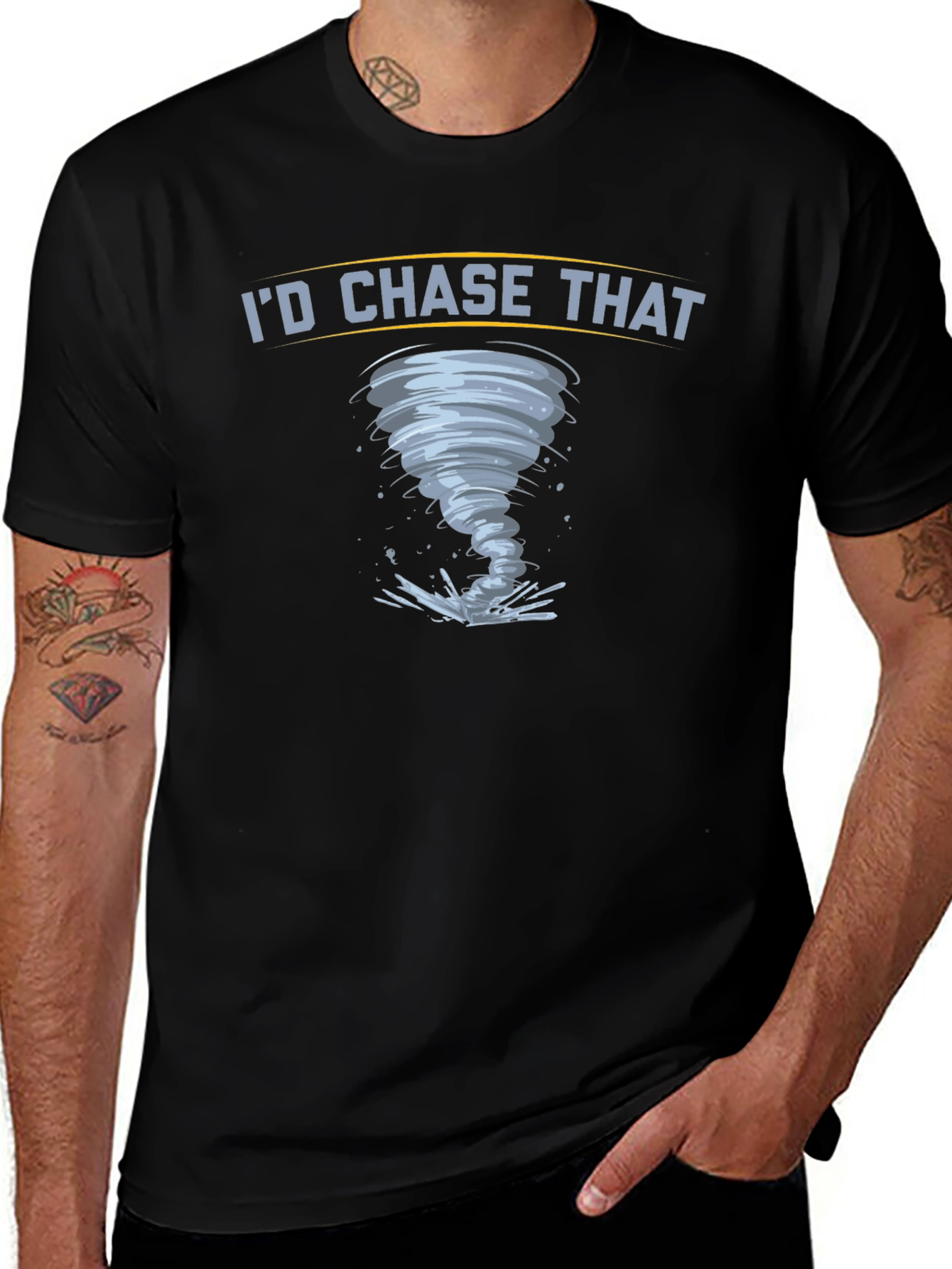 Id Chase That Tornado Graphic T-Shirt