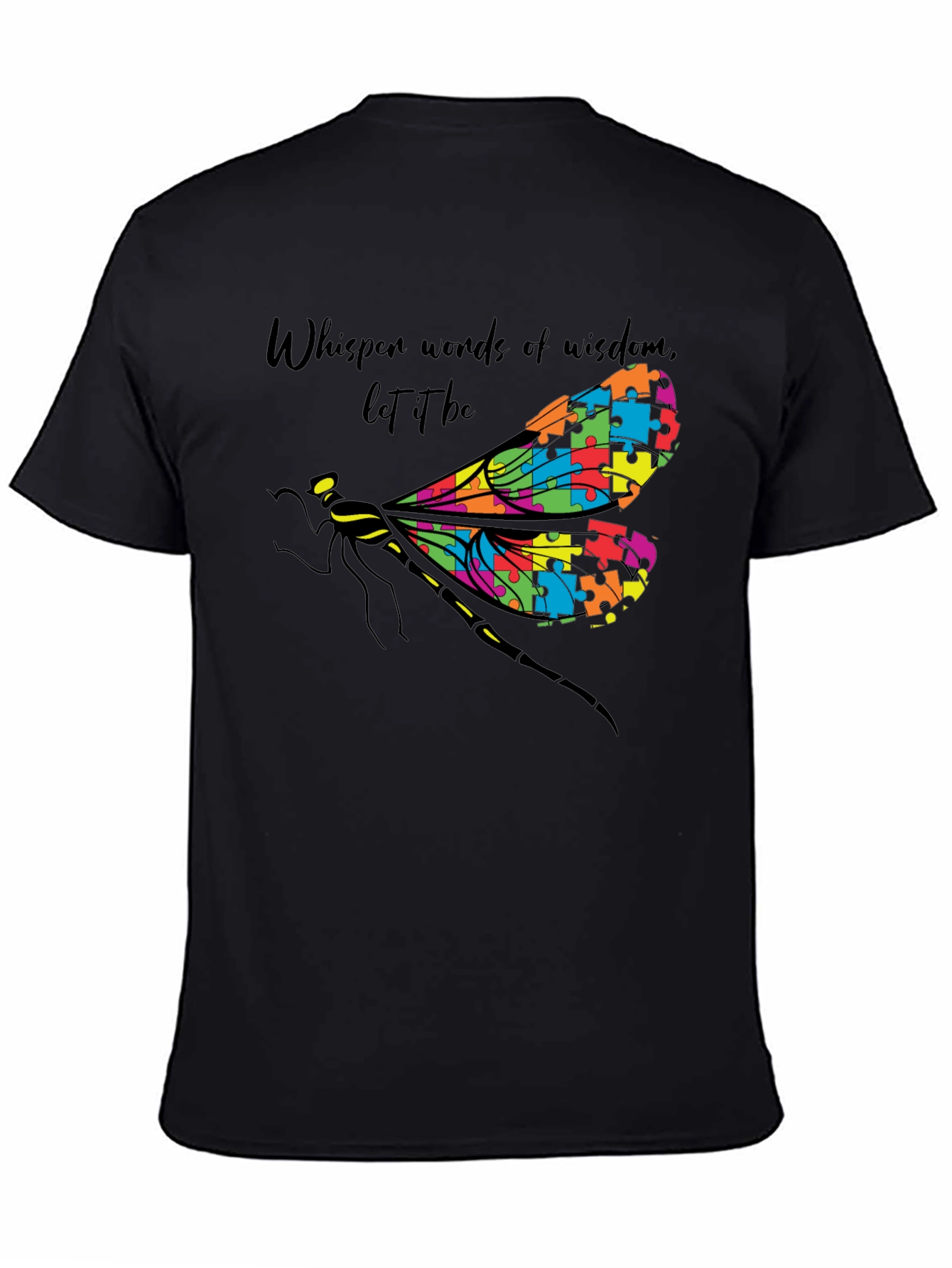 Autism Awareness Dragonfly Graphic T-Shirt