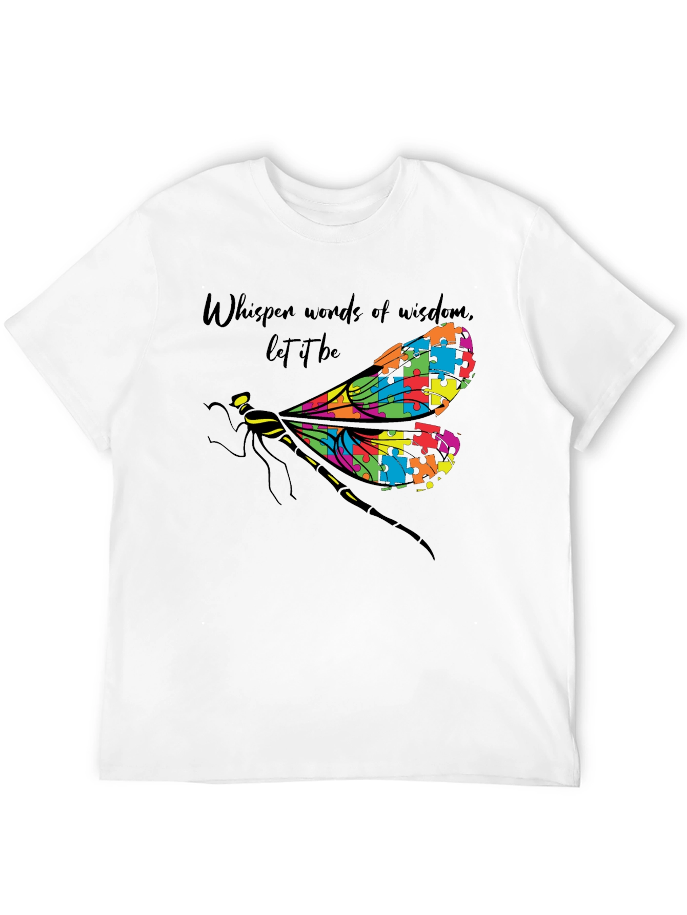 Autism Awareness Dragonfly Graphic T-Shirt