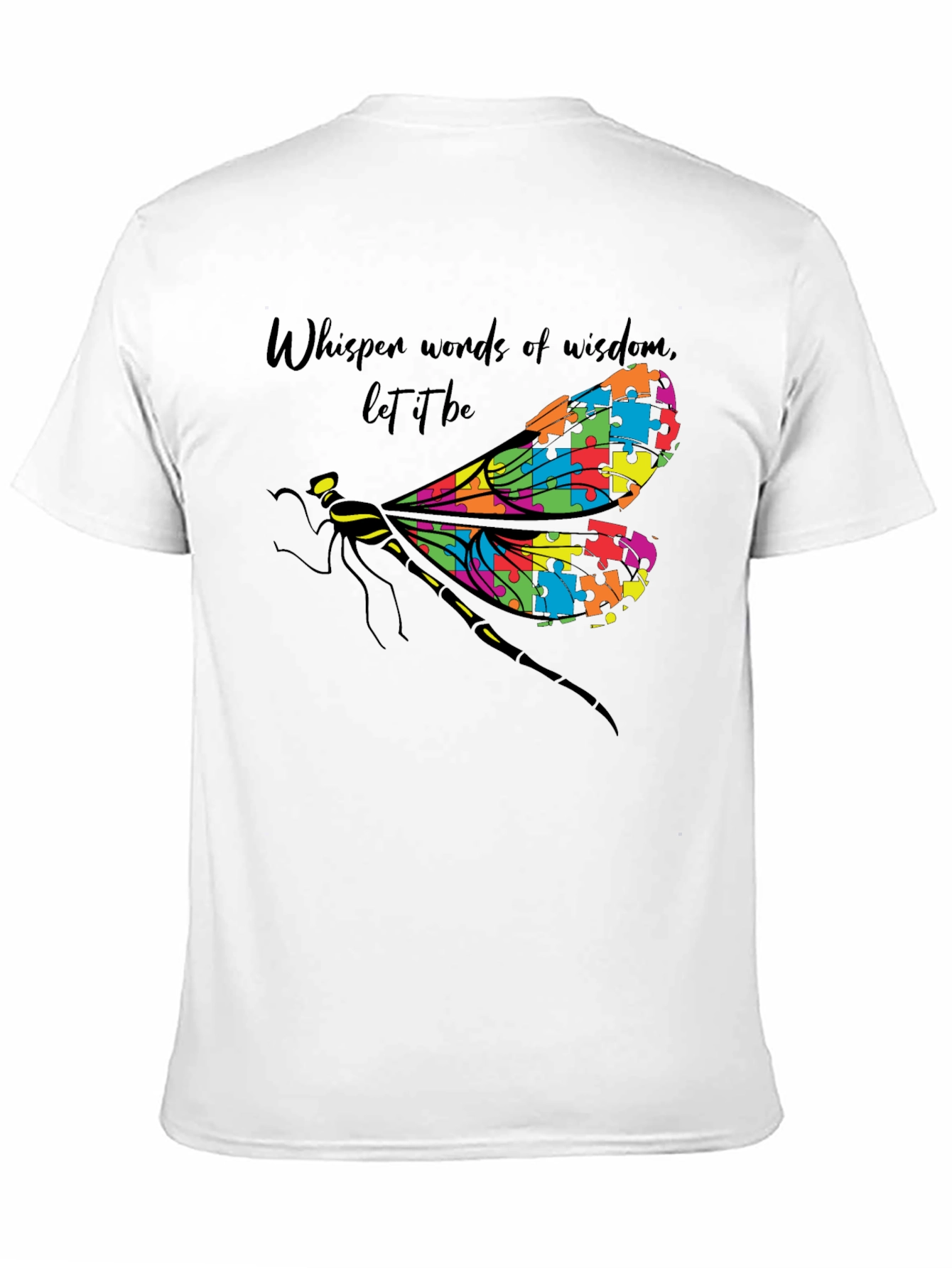 Autism Awareness Dragonfly Graphic T-Shirt