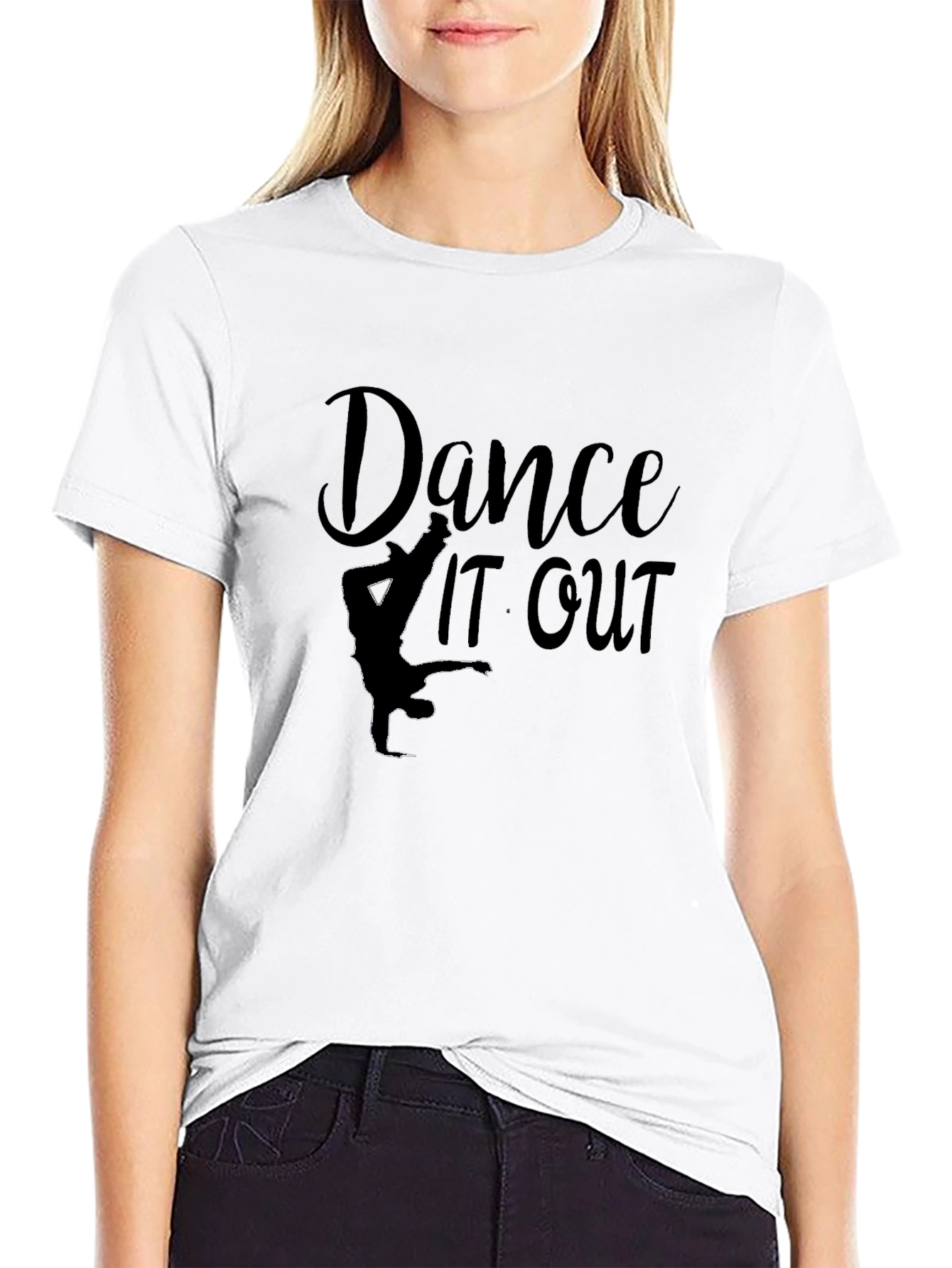 Dance It Out Graphic Tee - Black Casual T-Shirt