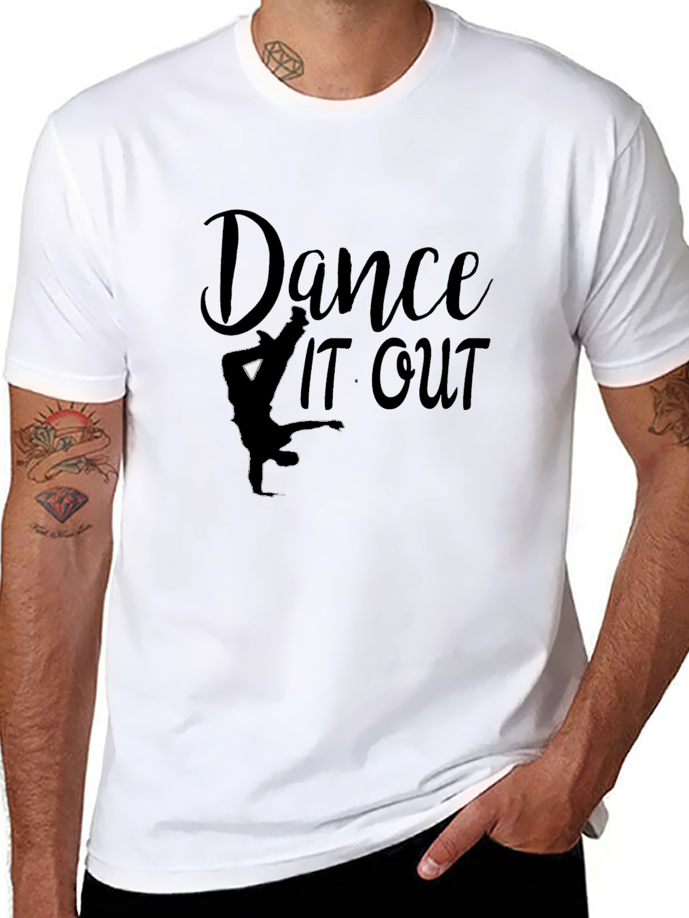 Dance It Out Graphic Tee - Black Casual T-Shirt