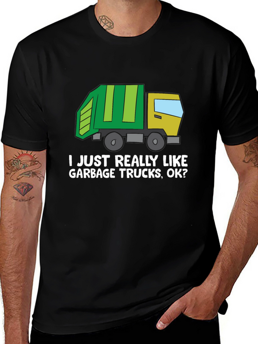 Garbage Truck Lover Black T-Shirt