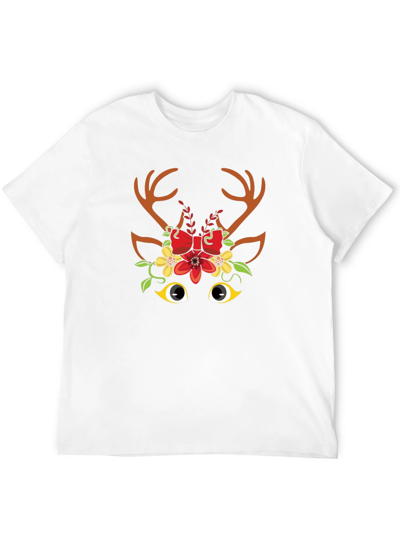 Festive Reindeer Graphic Tee - Holiday Cheer!