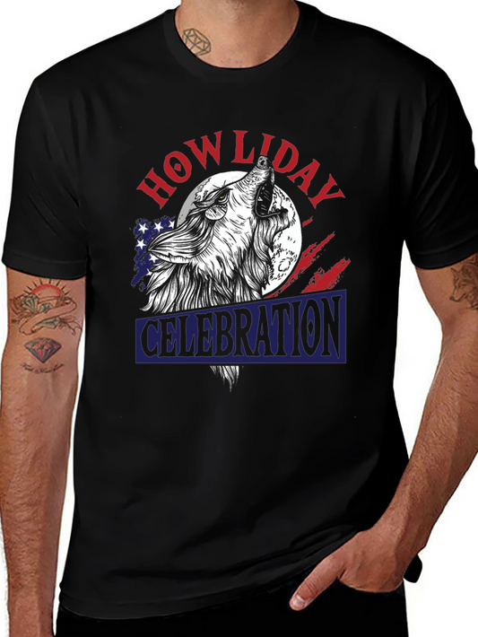 Howliday Celebration Wolf Graphic Tee