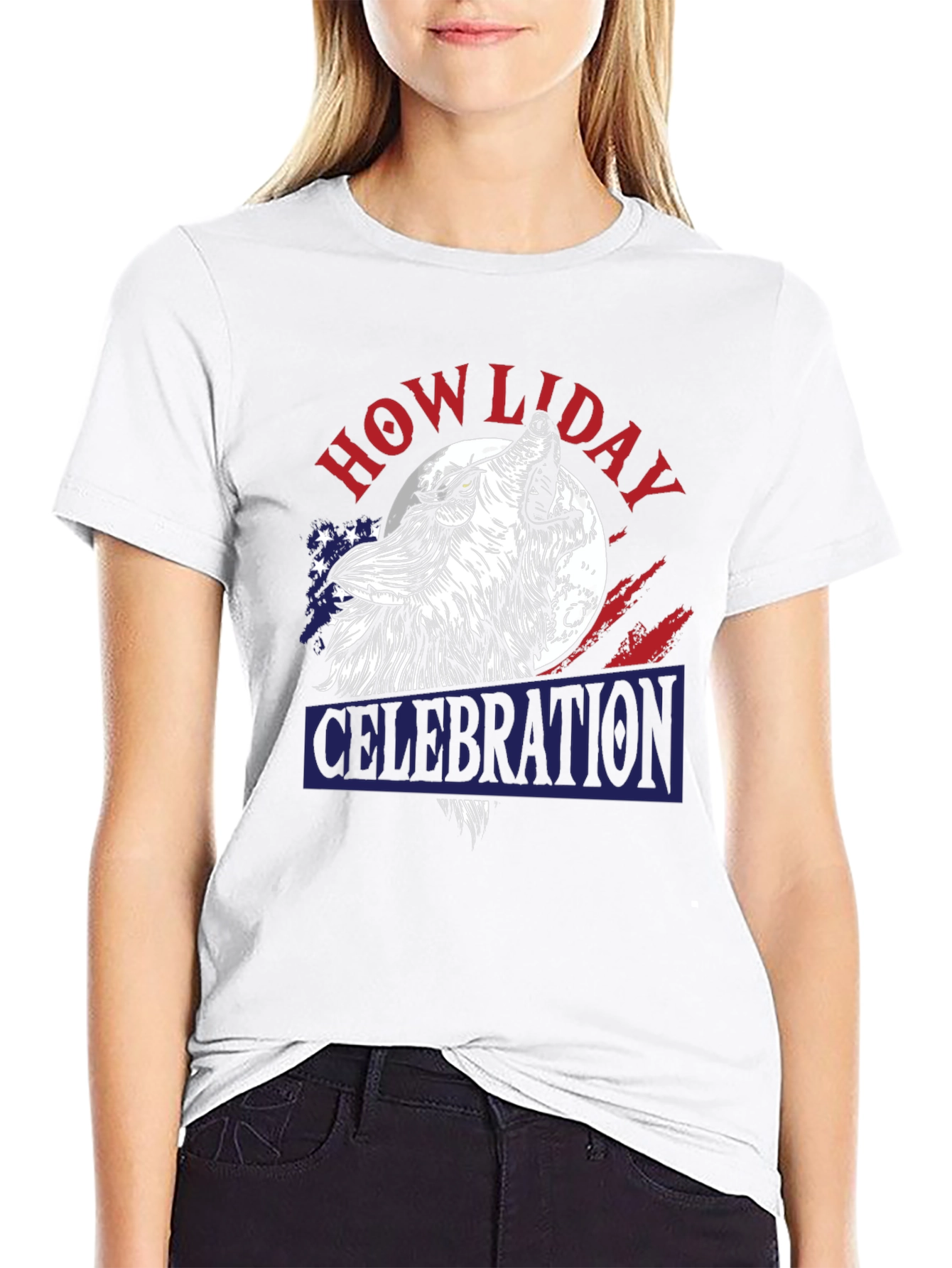Howliday Celebration Wolf Graphic Tee