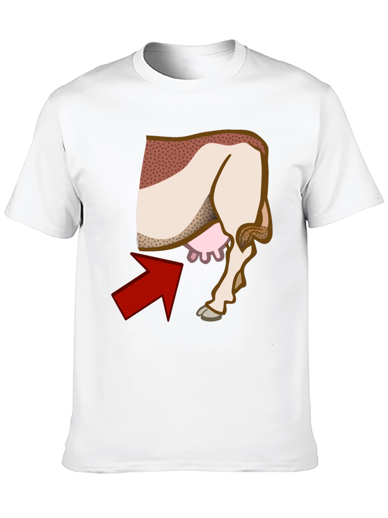 Funny Cow Udder T-Shirt Novelty Graphic Tee