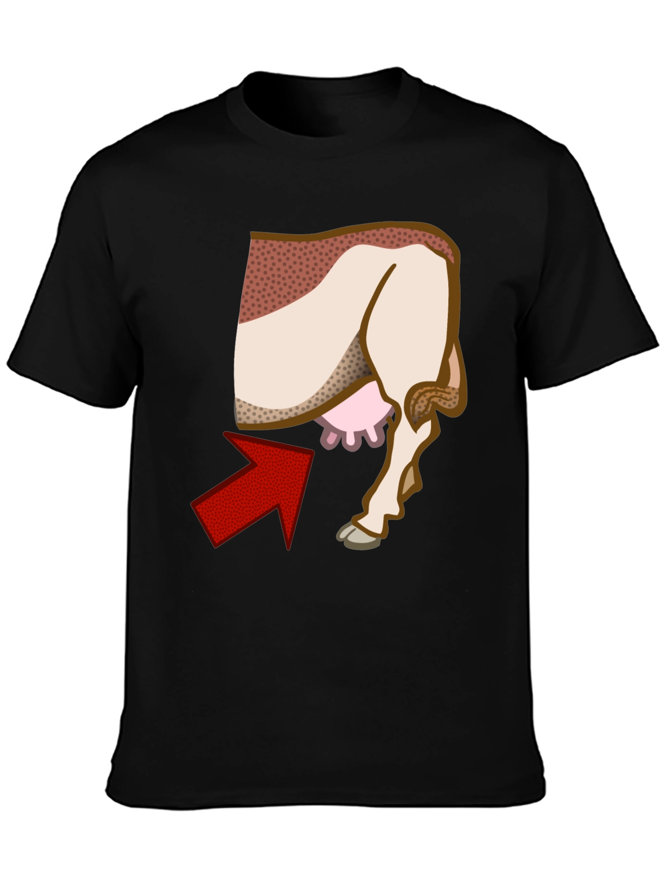Funny Cow Udder T-Shirt Novelty Graphic Tee