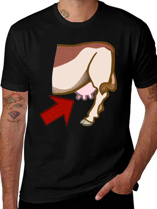 Funny Cow Udder T-Shirt Novelty Graphic Tee