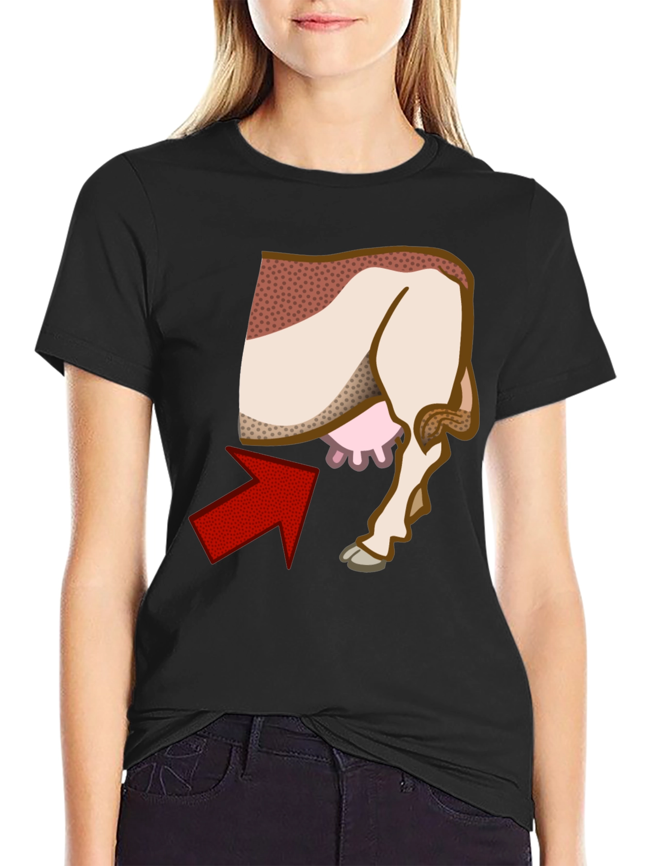 Funny Cow Udder T-Shirt Novelty Graphic Tee