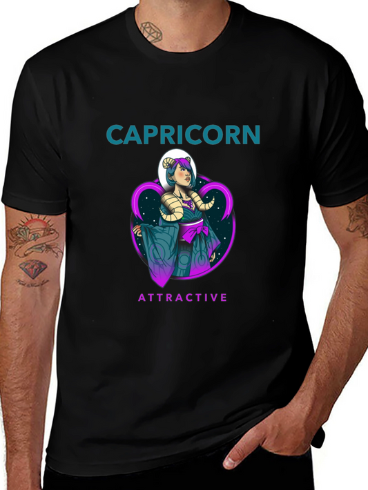 Capricorn Attractive Zodiac Graphic T-Shirt