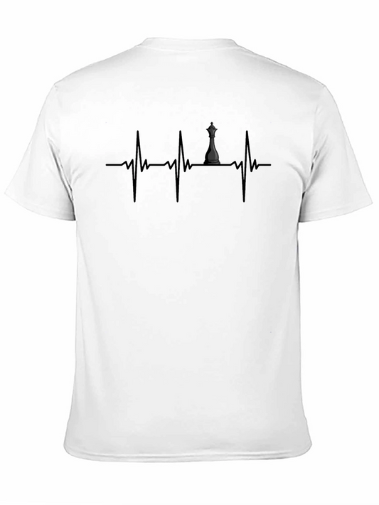 Chess Queen Heartbeat T-Shirt - Game Lover Tee